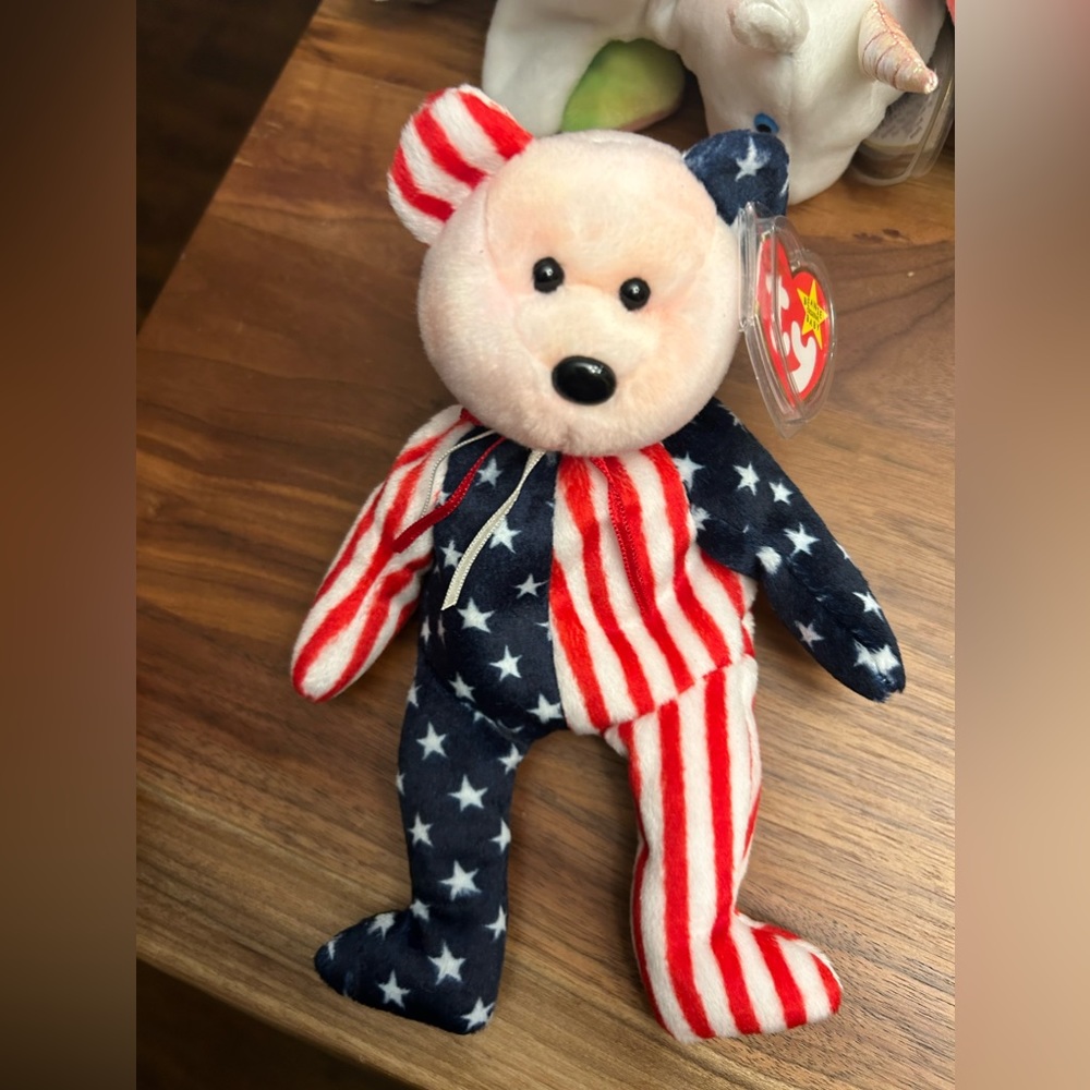 5/$25 TY beanie baby, PINK Face SPANGLE Bear